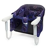Tischsitz Baby, Faltbar Baby Tischsitz mit Rutschfestem Clip Baby Hochstuhl Sitzerhöhung für zu Hause und Unterwegs, mit Transporttasche - Maximale Belastung 15Kg,Dunkelblau