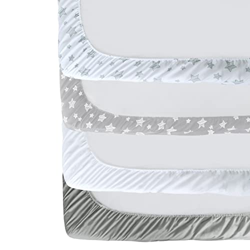 Crib Sheets for Boys and Girls 4 Pack, 28”x 52” Fitted Crib Sheets by Moonsea - Used condition - Image 2