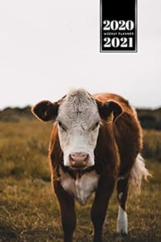Cow Cattle Farming Farmer Week Planner Weekly Organizer Calendar 2020 / 2021 - Sunset: Cute Wildlife Animal Pet Bullet Journal Notebook Diary in 6" x 9" Inch Pocket Size