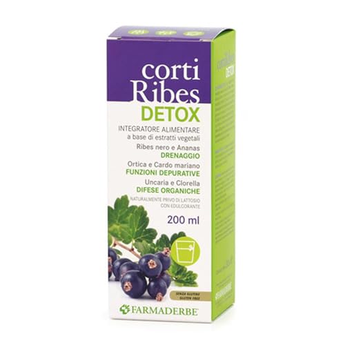 Farmaderbe Corti Ribes Detox Integratore Antiossidante Drenante Depurativo,200ml