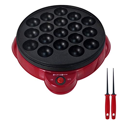 Health And Home Electric Takoyaki Maker With Free Takoyaki Tools - Specialty & Novelty Cake Pans For Takoyaki Octopus Ball, Cake Pop, Ebelskiver, Aebleskiver - Electric Takoyaki Grill -Easy Clean #TOP1