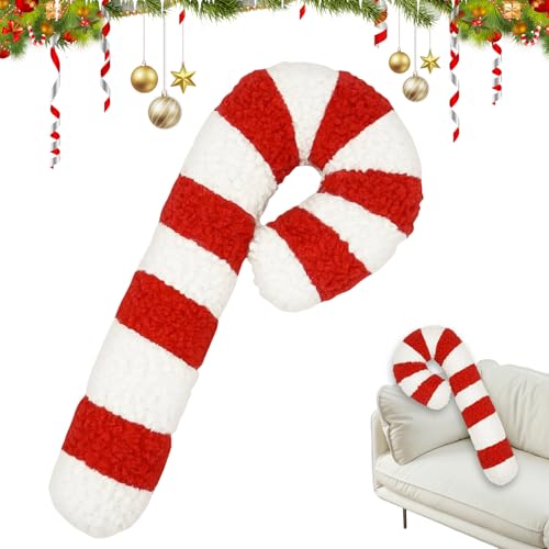 Vibbang Weihnachts-Zuckerstangen-Kissen, Süßes Weihnachtskissen...
