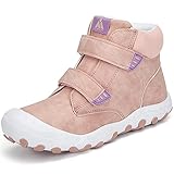 Mishansha Botas de Senderismo para Niña Zapatos de Trekking Antideslizante Ligero Zapatillas de Montaña Cómodos Exterior,Crepe Rosa,26 EU