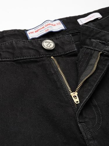 Image of The Indian Garage Co Men Skater Fit Solid Mid-Rise Jeans