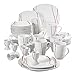 MALACASA, Série Felisa, Vaisselle de Noël, 40pcs Services de Table Complets Porcelaine, 8 Assiettes à Dessert, 8 Assiettes Plates, 8 Bols à Céréales, 8 Coquetiers, 8 Mugs pour 8 Personnes