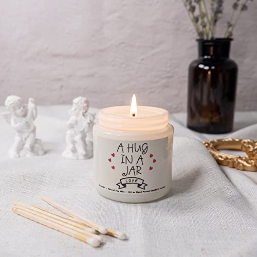 A Hug In A Jar - Lavender Scented Candles, Love You Gifts, Thinking Of You Gifts For Women Friends, Girlfriend, Boyfriend, Mom, Sisters, Birthday, Get Well, Sympathy, Christmas Gifts #TOP4
