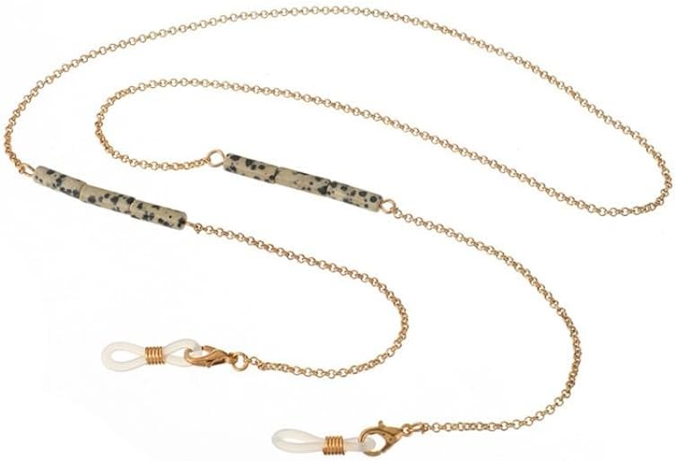 Casual Black Spot Stone Eyeglass Chain Hanging Neck Rope Sunglasses Accessories