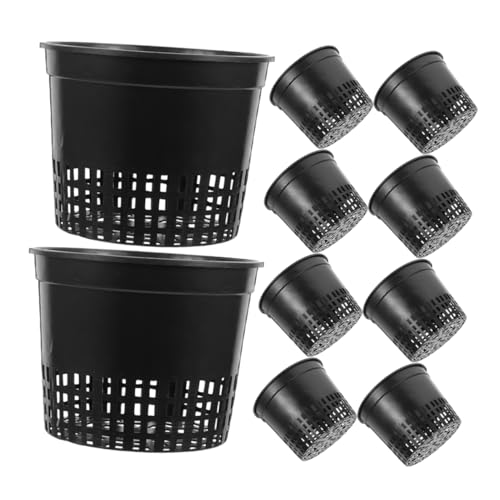 Milisten 10piezas Macetas De Malla Hidropónica Unids para Sin Suelo para Césped y Plantas