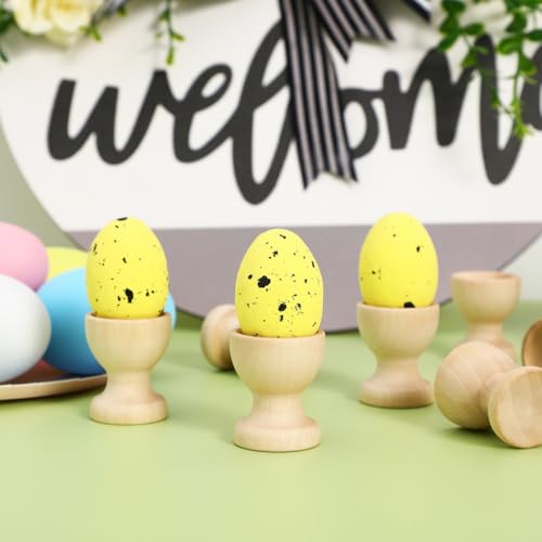 Recipientes para huevos LIFKOME de madera sin terminar listos para pintar 3