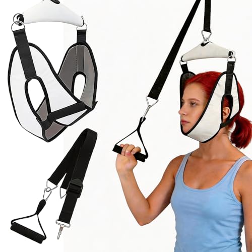 XPJBKC Neck Stretcher Cervical Neck Traction Device Portable Neck Stretcher for N-ECK Pain Door Neck Traction Device for Home Use Ratchet N-ECK Tension Cervical Traction Device