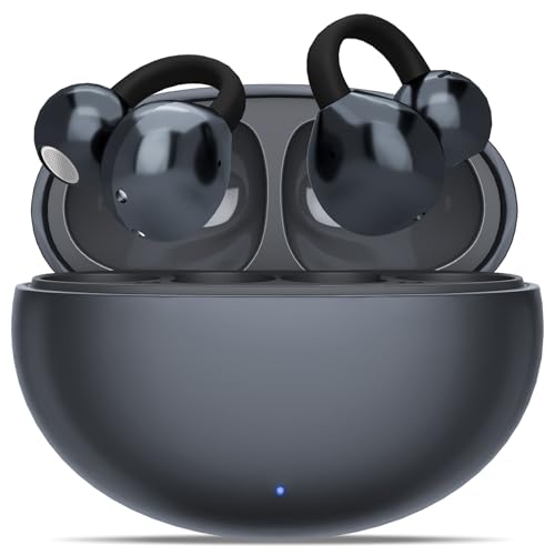 Feelhap Auriculares Inalámbricos Bluetooth 5.4,Auriculares Conducción Ósea,Auriculares Inalámbricos Deportivos con Diseño Abierto,Ultraligero 4,3g Cascos Inalámbricos Bluetooth Deporte (Negro)