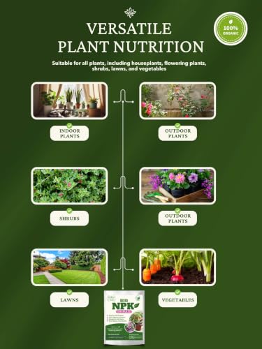 Image of Bombay Greens Plant Granules - 100% Organic NPK Rich Growth,Flower & Fruit Booster | Plant Food Home Garden, Pot Plants,Indoor Plant,Plant Food,Potted Plant Nutrients - 900 Grams