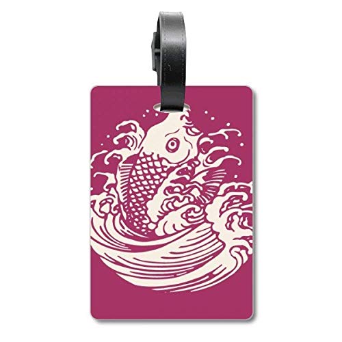 Étiquette valise poisson rouge - Accessoire bagage voyage étanche