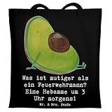Mr. & Mrs. Panda Tasche Mutige Hebamme - Geschenk, Beruf, Tote Bag, Shopping, Hebammenarbeit, Fachkraft, Laptoptasche, Berufsgestaltung, Geburtsvorbereitung, Geschenke mit Herz, Geburtsbegleitung