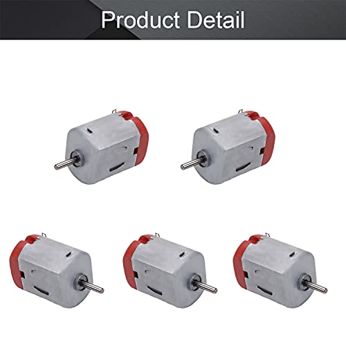 Fielect 5Pcs Dc Motor 3V 16500Rpm 0.35A Micro Motor Electric Motor Round Shaft For Rc Boat Diy Airplane Toys Model Diy Hobby #TOP4