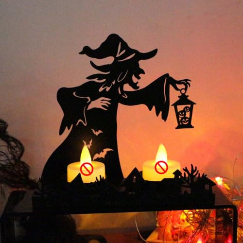 Witch Shadow Metal Halloween Candle Holder for Halloween Decor Home Party - image 6