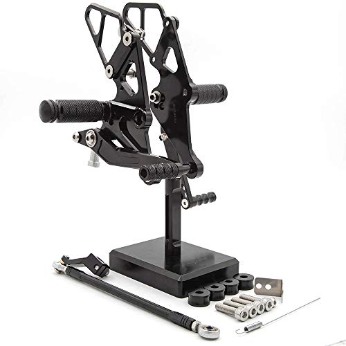 Cnc Mt07 13-20 Motorcycle Adjustable Rearsets Foot Pegs Rear Set Footpeg Brake Shift Pedal Compatible With Mt-07 Mt07 Fz-07 Fz07 2013 2014 2015 2016 2017 2018 2019 2020/ Xsr700 2015-2018 Black #TOP1