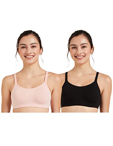 Image of Amazon Brand - Symbol Women Cotton Stretch Non Padded Wire Free Full Coverage Camisole Bra