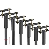 IRONDIY 6PCS Metal Adjustable Height Center Support Leg for Bed Frame,Bed Frame Support Legs for Woo