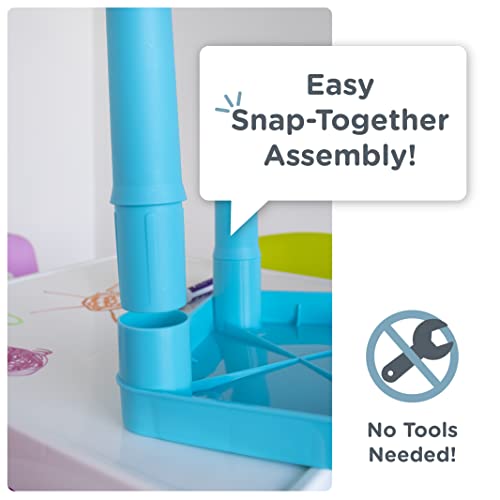 Humble Crew White Table/Pastel Chairs Kids Plastic 4 Set #TOP5