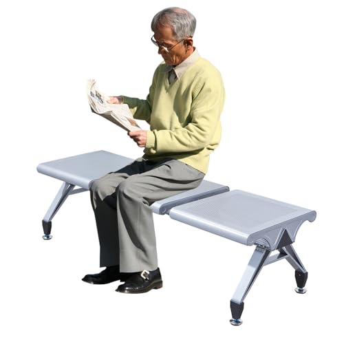 SGKOMN Hospital waiting room chair,Backless Waiting Room Reception Chair - 3-Seat Office Guest Bench for Airport, Office, Bank, Hospital