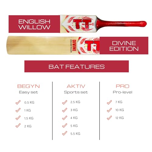 Titan English Willow Divine Cricket Bat – Full Size Short Handle – Lightweight & Handcrafted for Power and Control – Ideal for Club & League Play - - Thumbnail 5