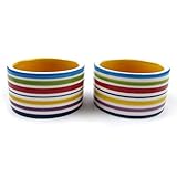 Alfie Pet - Seren Ceramic 2-Piece Set Food and Water Water Bowl for Mouse, Chinchilla, Rat, Gerbil and Dwarf Hamster - Color: Multi Brown