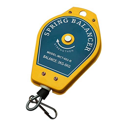 BOROCO Balanceador de resorte retractil,Equilibrador de resorte retráctil Destornillador Llave colgante Herramienta de medición de cuerda de alambre de acero 0.5-5KG(3-5 kg)