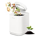 Ouaken Electric Composter for Kitchen, 4L Smart Countertop Compost Bin, Odorless | Low Noise | Auto-Cleaning | Turn Food Waste into Fertilizer Within 3 Hrs