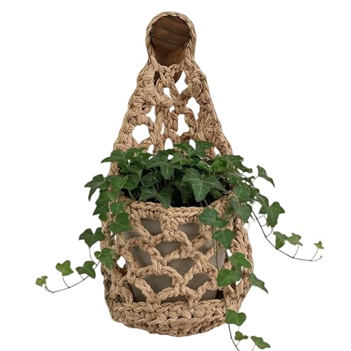 Generisch Colgador de plantas de macramé: almacenamiento de decoración bohemia tejida, colgador de plantas bohemias, soporte para macetas, dormitorio, sala de estar, cocina, puerta, oficina