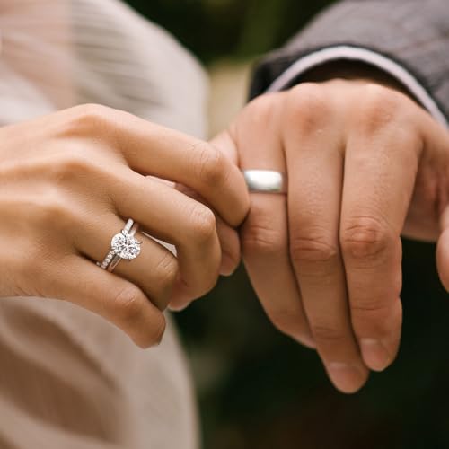 MSBLUE 2ct Oval Cut Moissanite Engagement Ring for women, D Color VVS1 Solitaire Moissanite Diamond with Hidden Halo, 14K Gold Vermeil, Promise Wedding Ring2