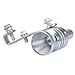 Docooler Aluminum Turbo Sound Whistle Exhaust Pipe Tailpipe BOV Blow-off Valve Simulator (XL, Silver)