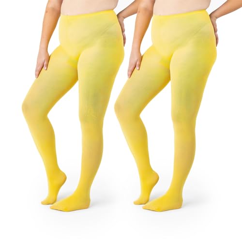 Image of Silky Toes Plus Size Tights for Women | 60D Soft Opaque Comfort Fit Pantyhose | Black or Colored 1-2 pairs | 1X-8X