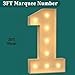 3FT Marquee Numbers, Light Up Numbers 1 for 1st 16th 21st Birthday Decorations, Big Numbers for Party Decorations, Large Light Up Numbers for Party Decor DIY Pre-Cut Foamboad Mosaic Numbers