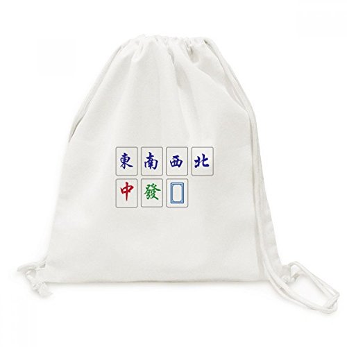 Sac Mahjong en toile avec cordon DIYthinker pour voyage et loisirs