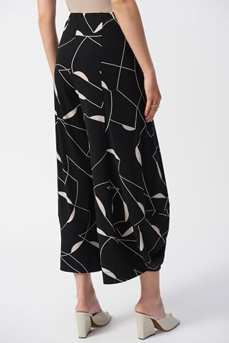 Women's Silky Knit Geometric Print Culotte Pants3