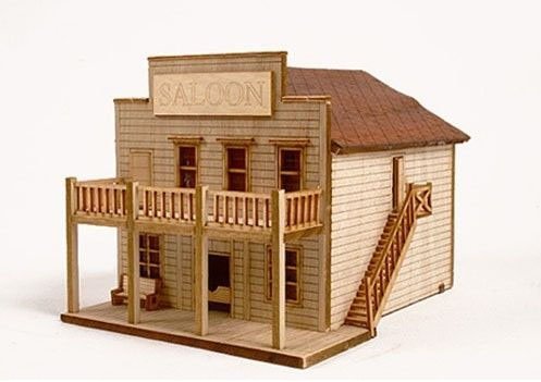 Kit de madera Western Saloon el regalo ideal para aficionados al modelismo histórico