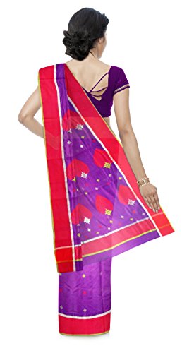 FANKAR CHANDERI HANDLOOM purple chanderi silk saree – image 2