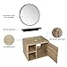 YOURLITE Cabinet Vanity, 24' White Ceramic Sink, Wall-Mounted, Floating Bathroom Cabinet with Mirror, Shelves & Faucet, 23.6x18.9x17(LxWxH)in