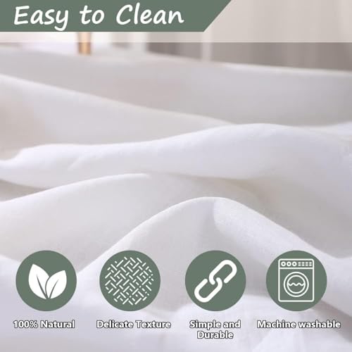 Simple&Opulence Textured Tablecloth 100% Linen Table Cloth, Kitchen Dinning Tabletop Decoration, for Outdoor and Indoor Use (Round White, 60") by Simple&Opulence - Image 4