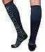 Xpandasox Women's Plus Size/Lymphedema Cotton Blend Stripe Knee High Socks