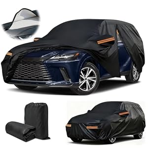 Car Cover for Lexus RX350/350 F Sport/350L/450h/RX 450hL/450h F Sport/350h/450h+,Thickened Cover for Lexus 2010-2015,Custom Fit Snow Hail Dust Sun Protection SUV Cover,Winter Outdoor Cover&Door Zipper