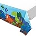 Dinosaur Plastic Tablecloth - 3-Pack Dino Party 54 x 108 Inch Table Cover, Fits Up to 8-Foot Long Tables, Dinosaur Birthday Party Supplies, 4.5 x 9 Feet