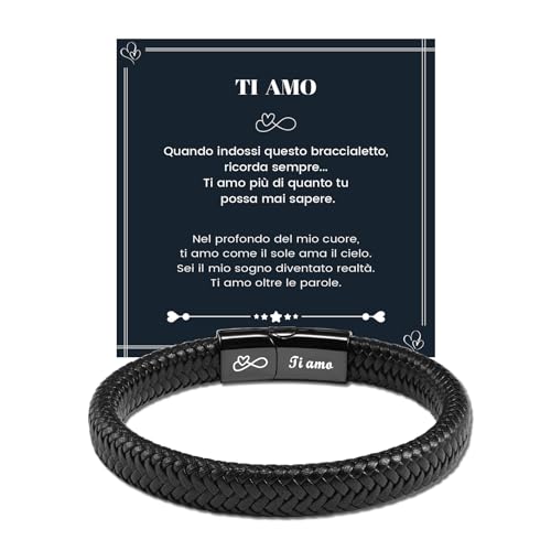 MANVEN Bracciale Per Lui Regalo Uomo Regalo per Lui Bracciale