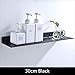Produktbild SJYM Badezimmerregal Aluminium Duschkorb Eckregale Bad Shampoo Halter Küchenregal Zubehör, Schwarz 30cm