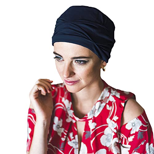 CAREBELL Turbante oncologico/Modello Mare/Varie Tonalità/Tessuto di Bambù/Ideale per Pelli Sensibili/Chimioterapia e Alopecia/Realizzato a Mano in Spagna/Comodo e Traspirante, Taglia unica