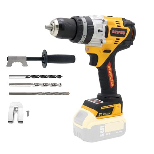 GZWEQI 20V Brushless Heavy-duty Impact Drill,122 ft-lb(165Nm), 31500 IPM, 1/2"