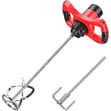 Concrete Mixer Handheld Mortar Mixer 3980W with 6 Speed Adjustment and Stainless Steel Paddle