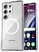 ENCASED 2-in-1 for Samsung Galaxy S25 Ultra Phone Case (Compatible with MagSafe) with Magnetic Wireless Charger Included (Clear)