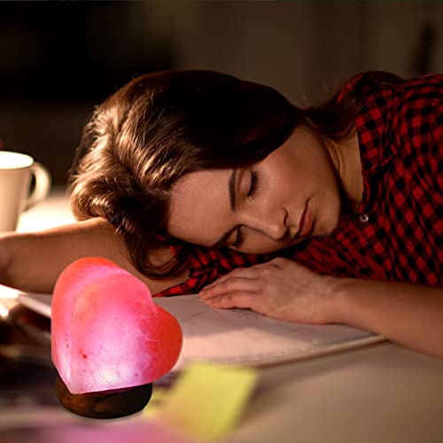 Homy Led Usb Himalayan Heart-Shaped Salt Lamp, Multi Color Changing In 7 Colors, Small About 4.1 Inches 1.5 Lbs, No Installation Required Great Decor For Home Office Hotel,Great Decor, Best Gift #TOP6